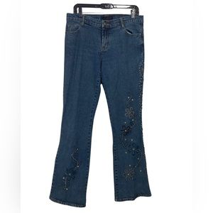 Willi Smith Embellished Jeans Size 8 98% Cotton & 2% Spandex